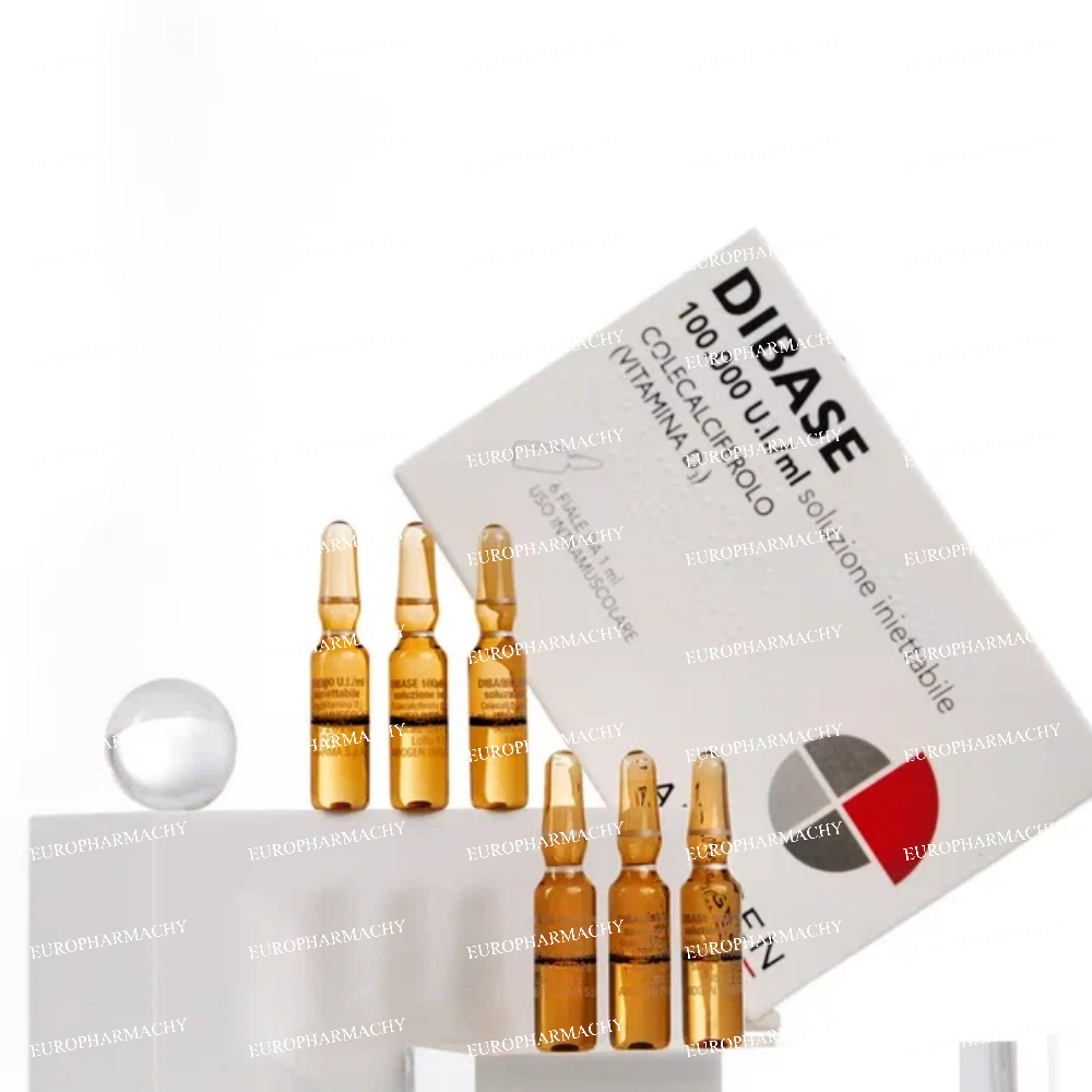 Dibase (Дибас) 100.000 IU: Витамин D3 (6 ампул), Италия Dibase (Дибас) 100.000 IU: Витамин D3 (6 ампул), Италия